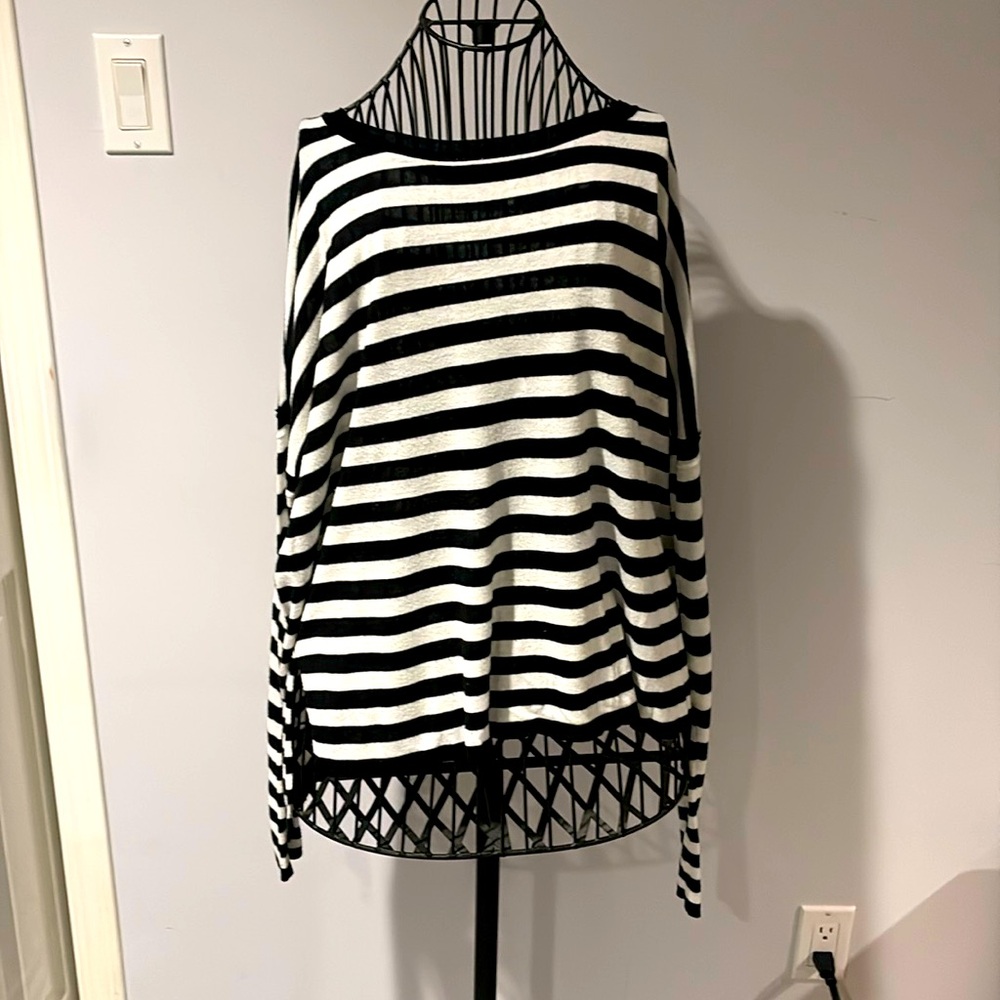 Black and white striped sweater